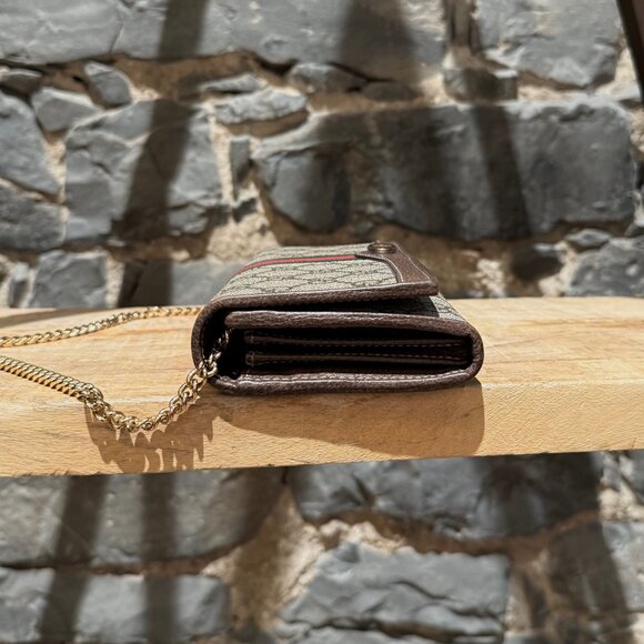 Gucci Brown Supreme GG Ophidia Wallet On Chain - Picture 7 of 16